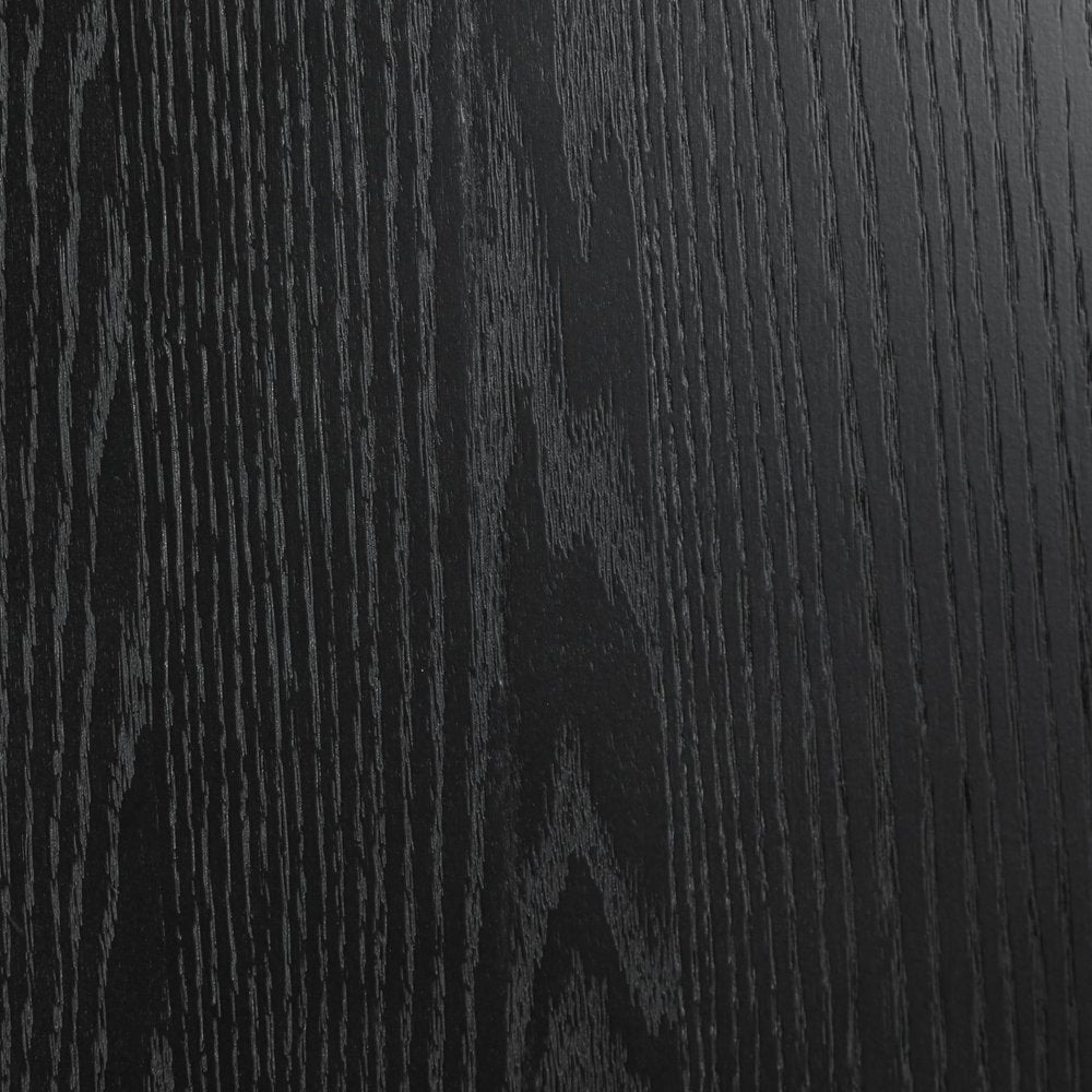 78" Black Solid Wood Oval Dining Table