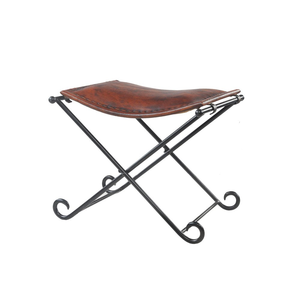Brown and Black Fabric and Metal Free Form Solid Furniture Set on a white background