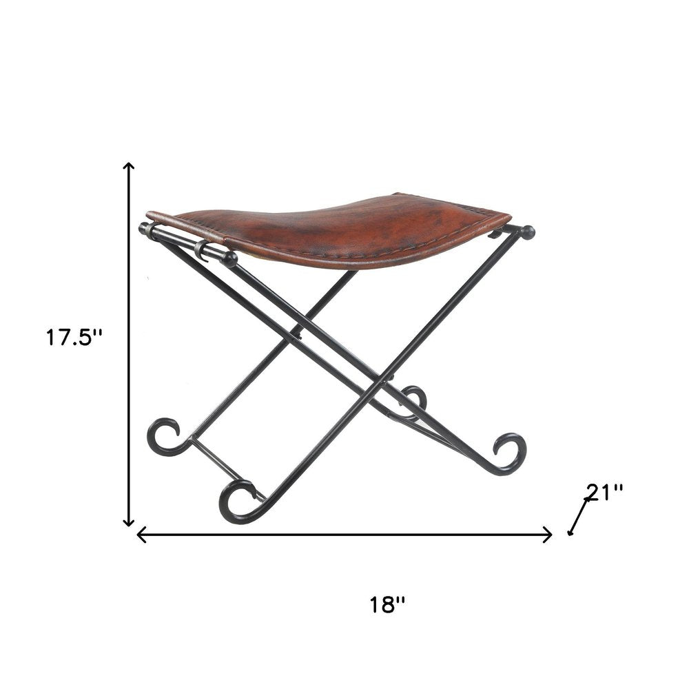 Brown and Black Fabric and Metal Free Form Solid Furniture Set on a white background