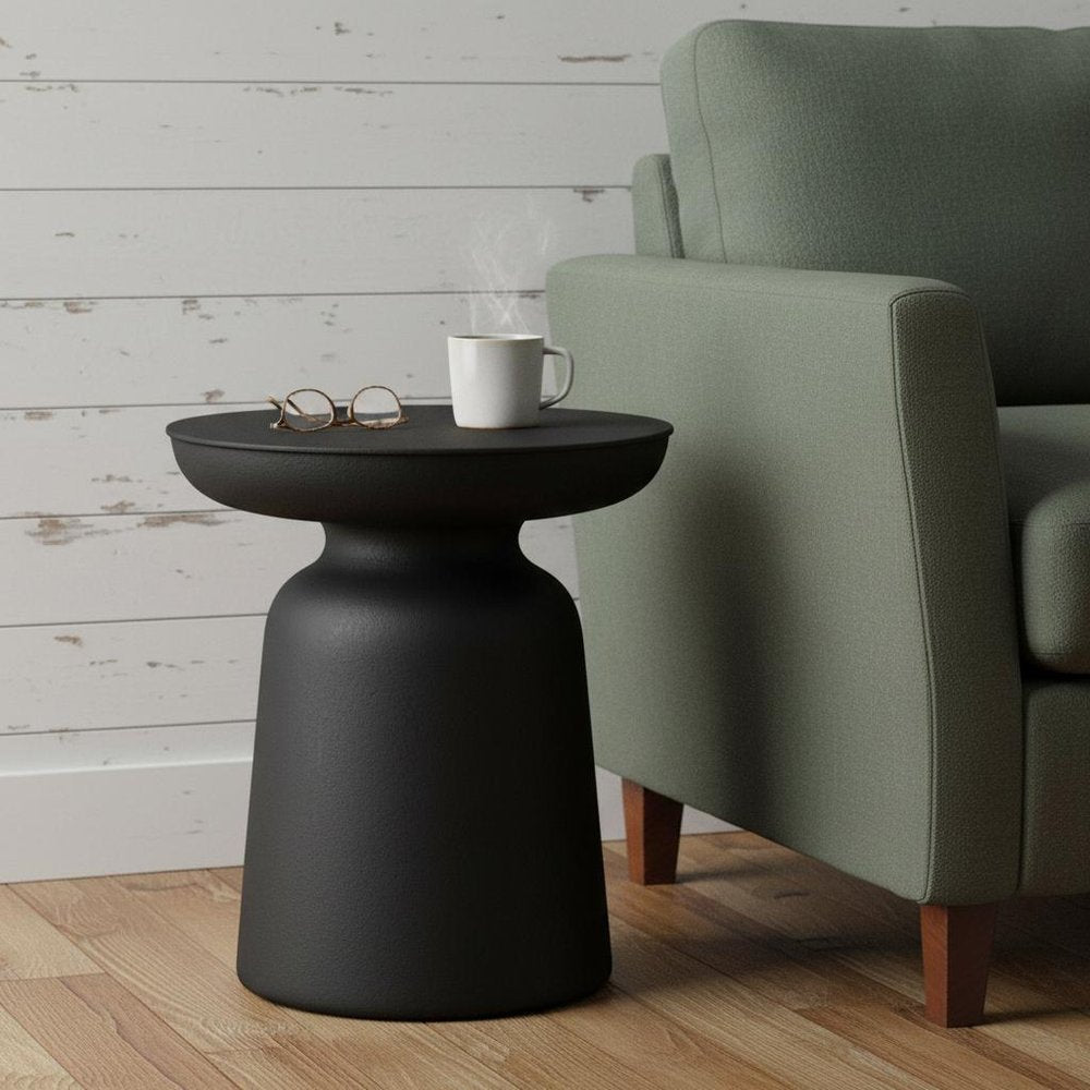 Black Iron and Metal Free Form Solid Furniture Set