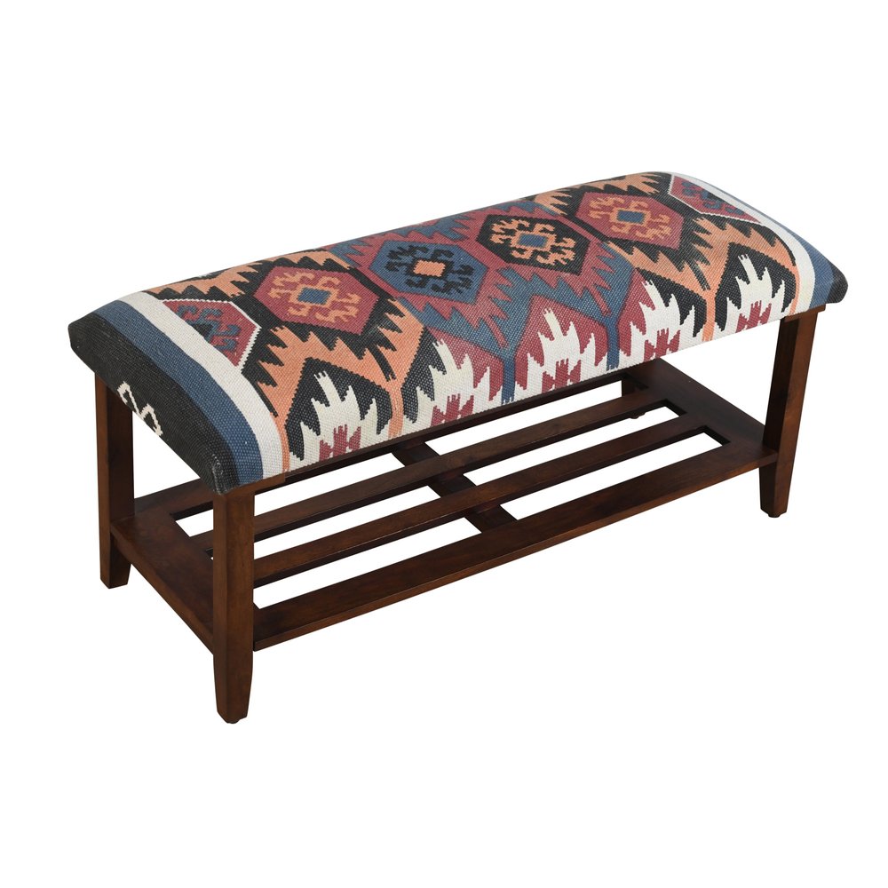 Brown Fabric and Solid Manufactured Wood Free Form Solid Furniture Set on a white background