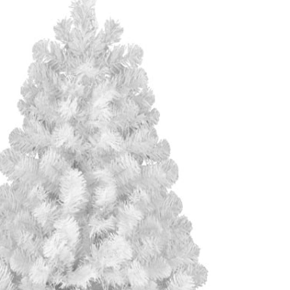 7' White Full Pine Christmas Tree on a white background