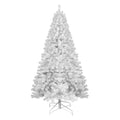 7' White Full Pine Christmas Tree on a white background