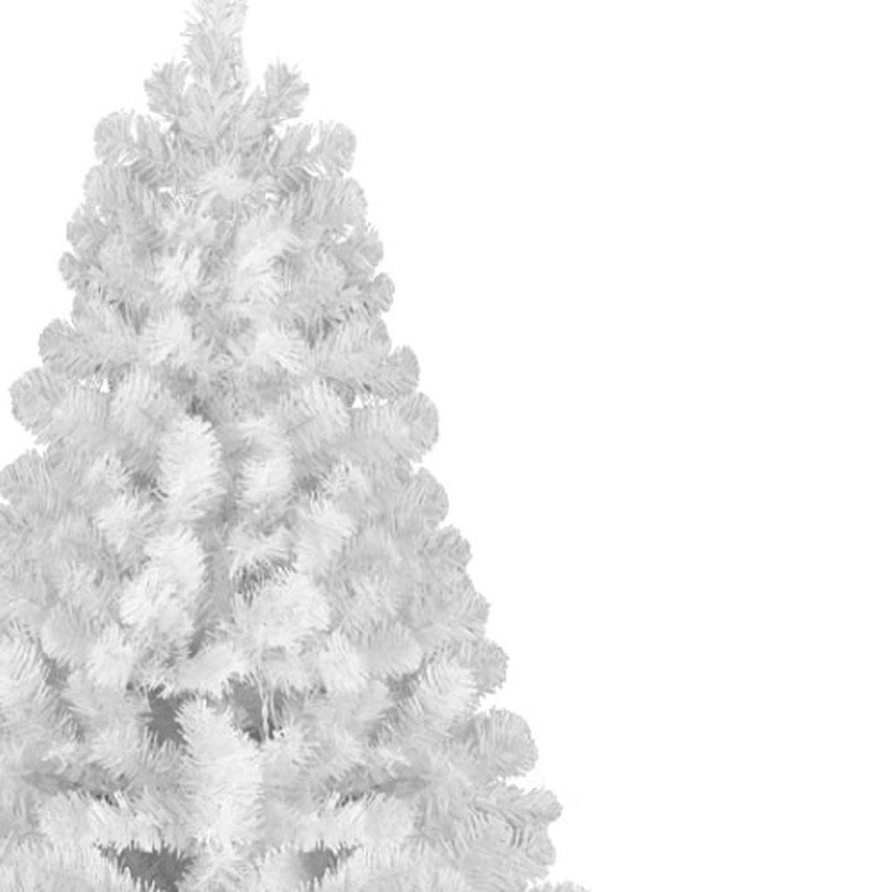 7' White Full Pine Christmas Tree on a white background