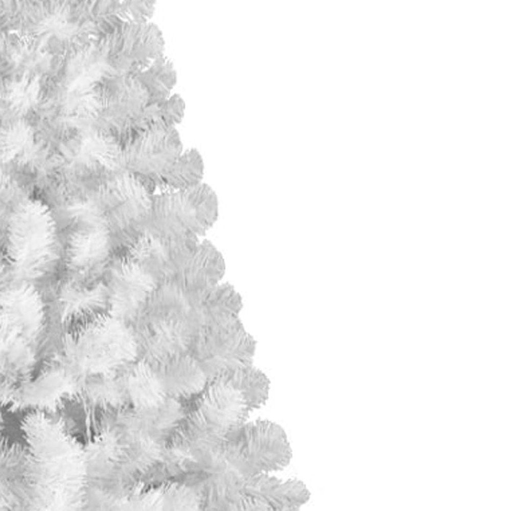 7' White Full Pine Christmas Tree on a white background