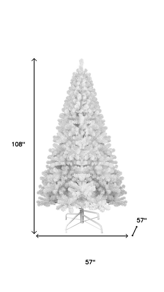 7' White Full Pine Christmas Tree