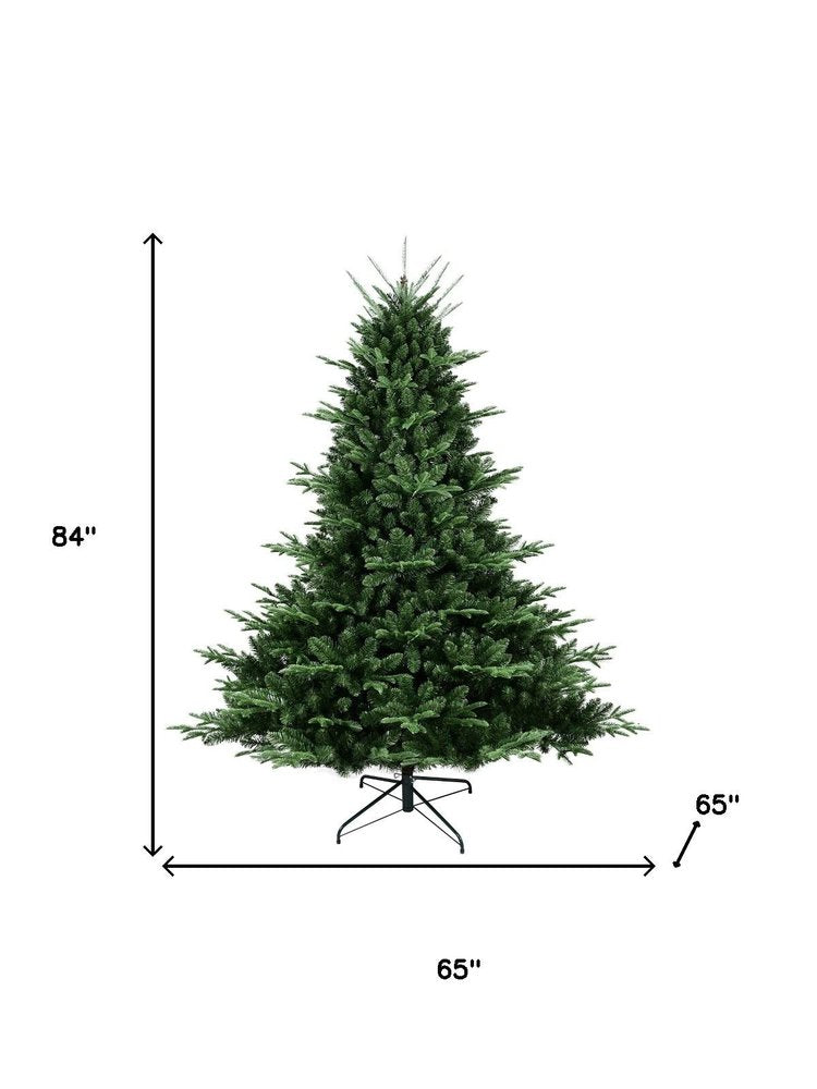 7' Full Pine Christmas Tree on a white background