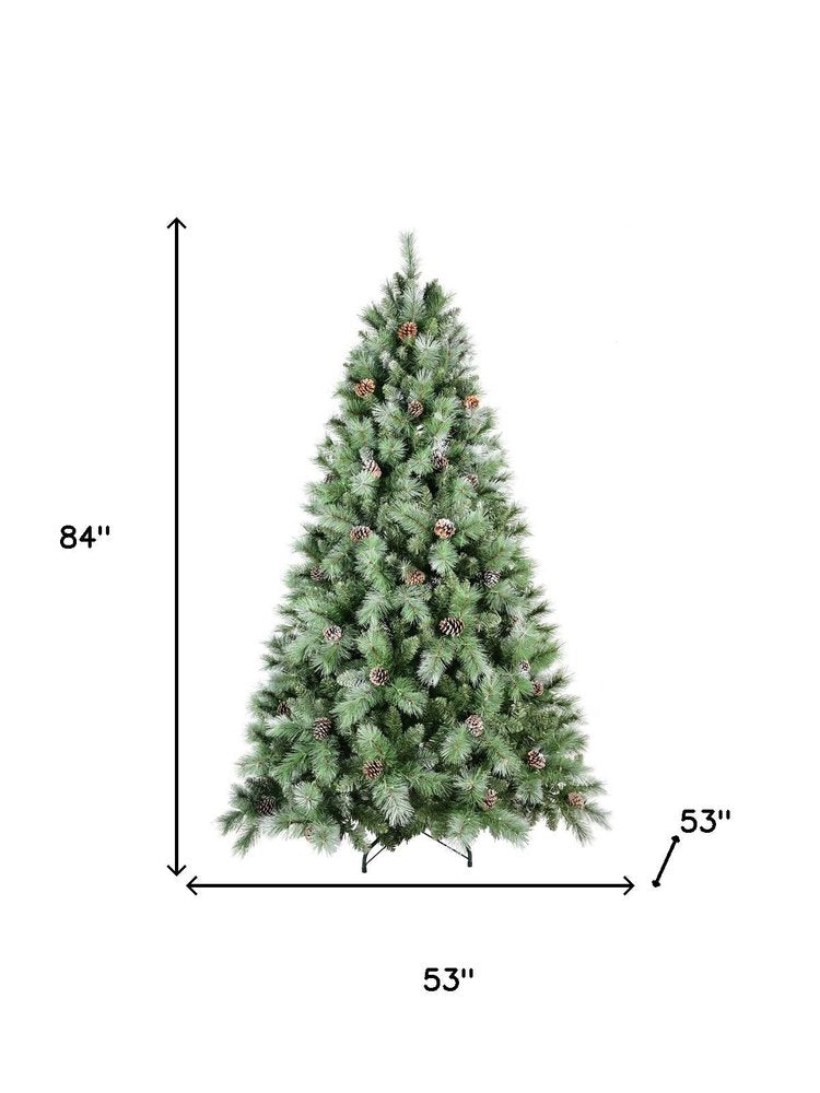8' Full Pine Christmas Tree on a white background