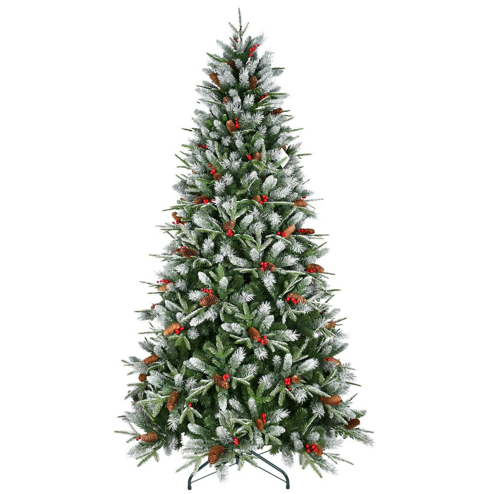 7' White Full Pine Christmas Tree