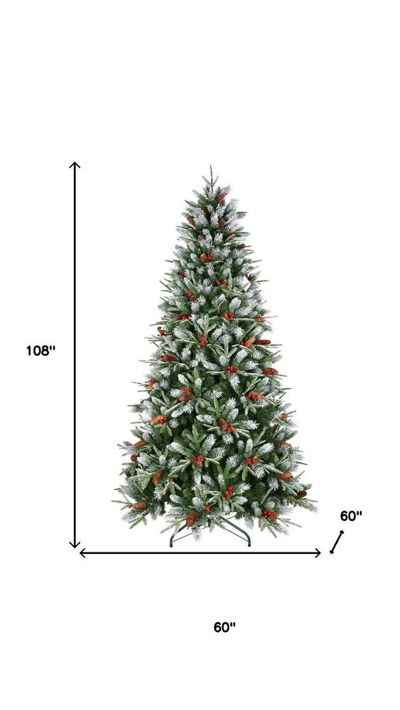 7' White Full Pine Christmas Tree