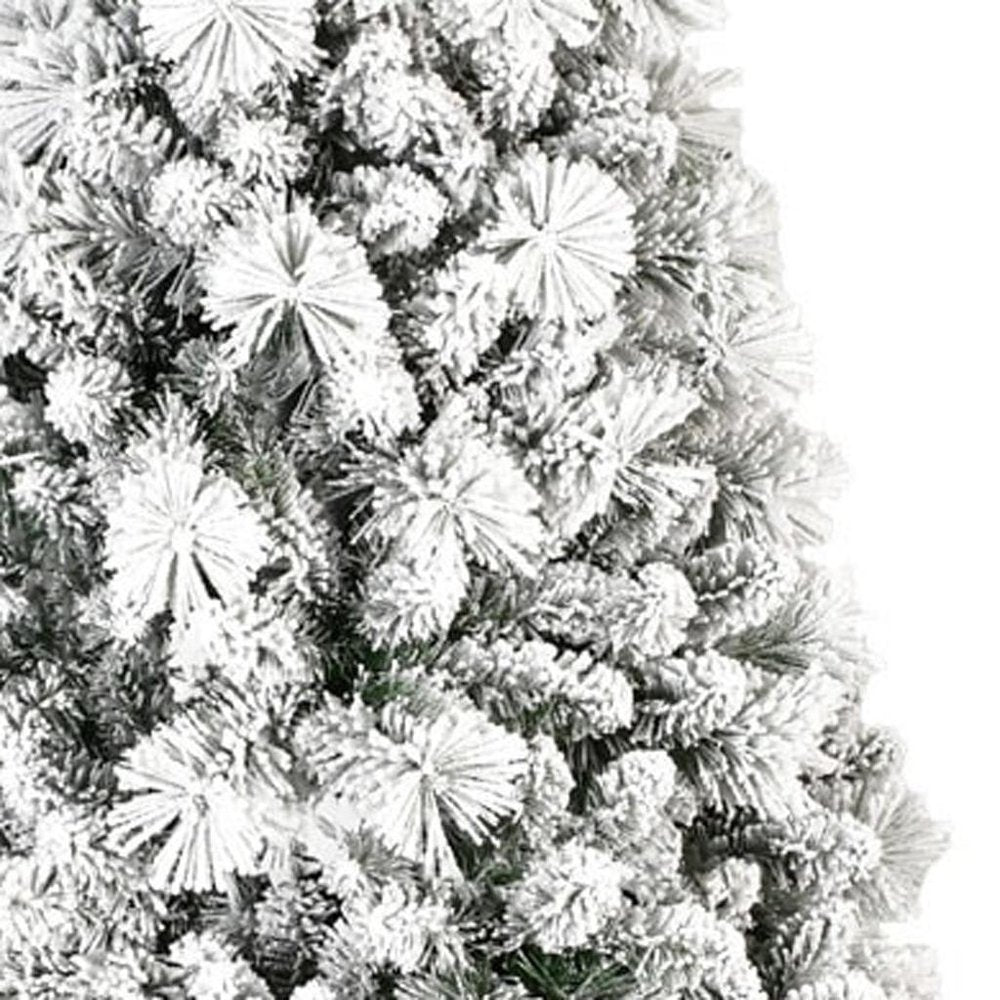 7.5' White Full Pine Christmas Tree on a white background
