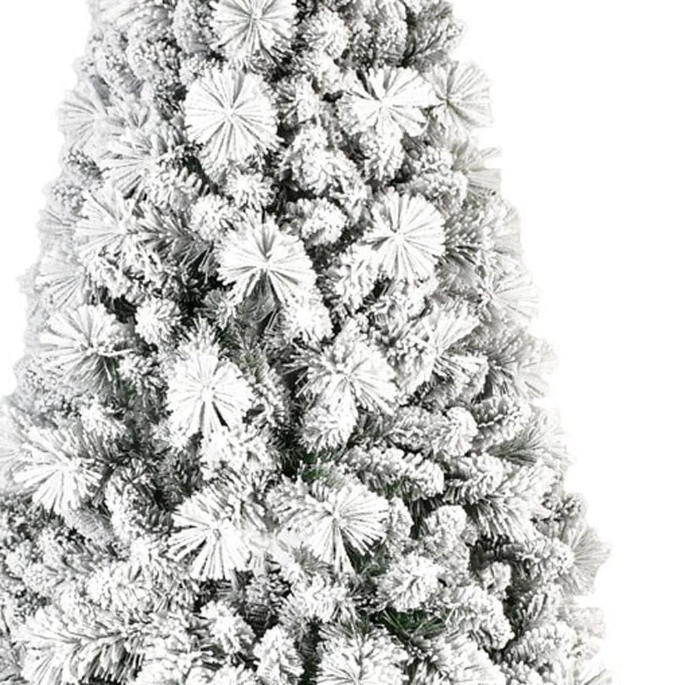7.5' White Full Pine Christmas Tree on a white background