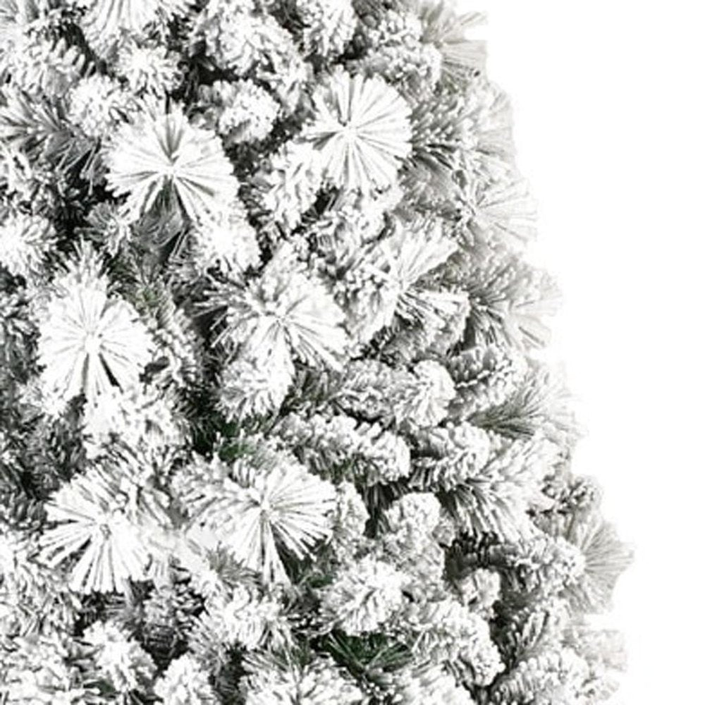 7.5' White Full Pine Christmas Tree on a white background