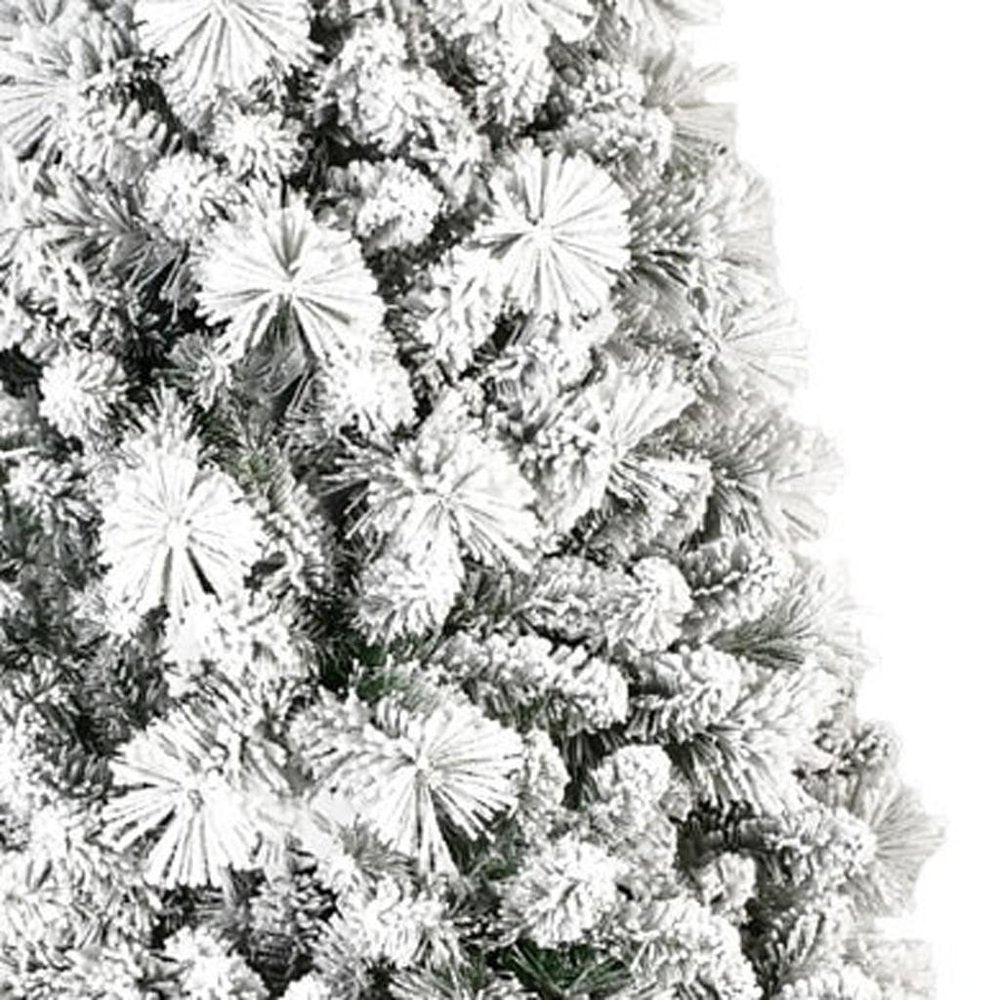 7.5' White Full Pine Christmas Tree on a white background