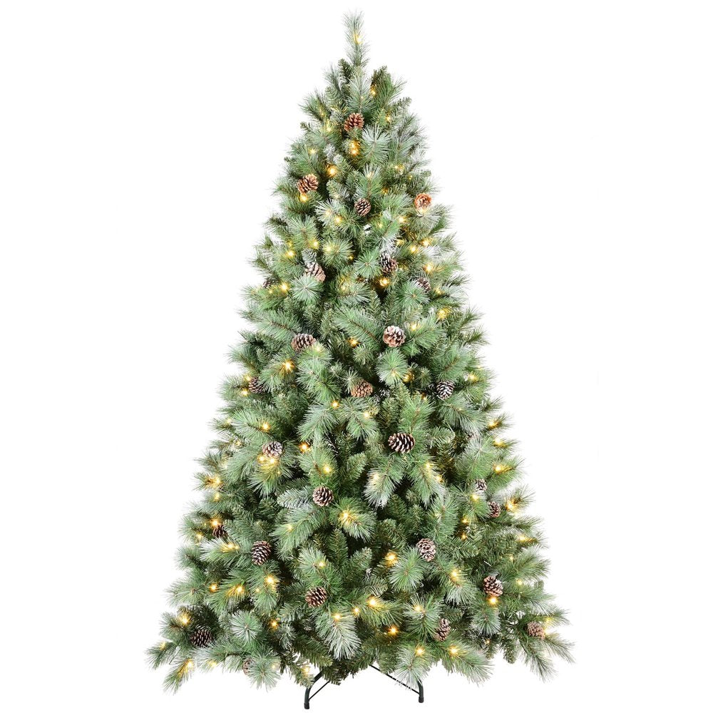 7.5' Pre Lit Full Pine Christmas Tree