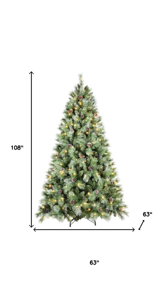 7.5' Pre Lit Full Pine Christmas Tree