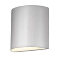 Silver LED Dimmable Outdoor Hanging Light - 4.63" H x 4.63" W x 2.38" D on a white background
