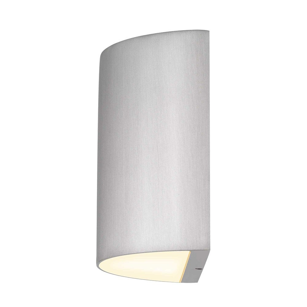 Silver LED Dimmable Outdoor Hanging Light - 4.63" H x 4.63" W x 2.38" D