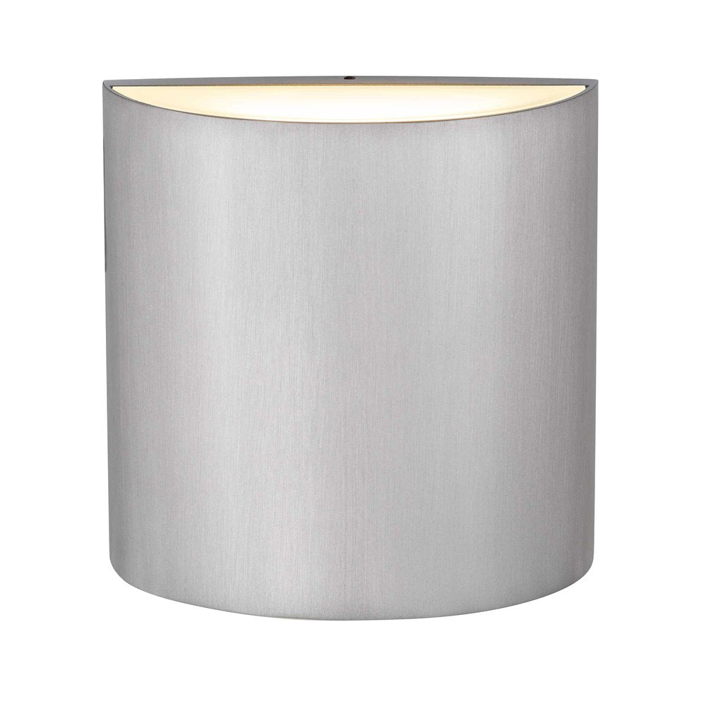 Silver LED Dimmable Outdoor Hanging Light - 4.63" H x 4.63" W x 2.38" D