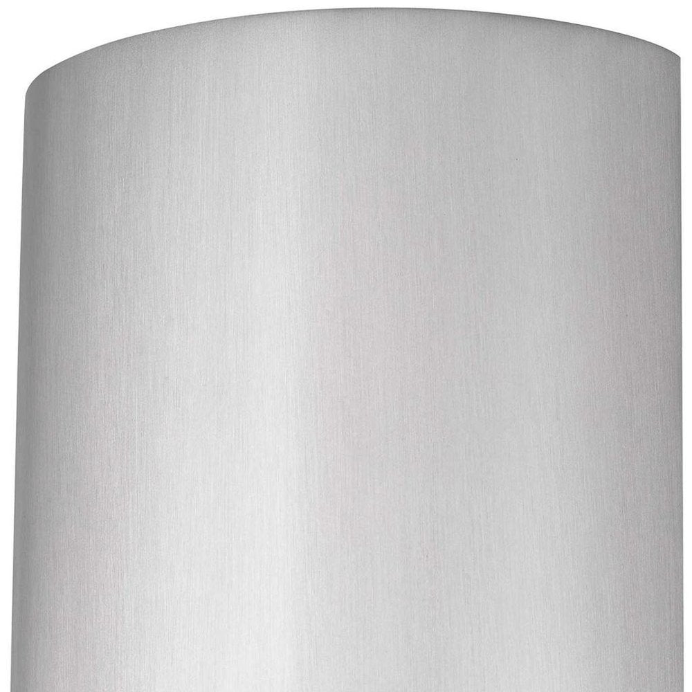 Silver LED Dimmable Outdoor Hanging Light - 4.63" H x 4.63" W x 2.38" D close-up detail
