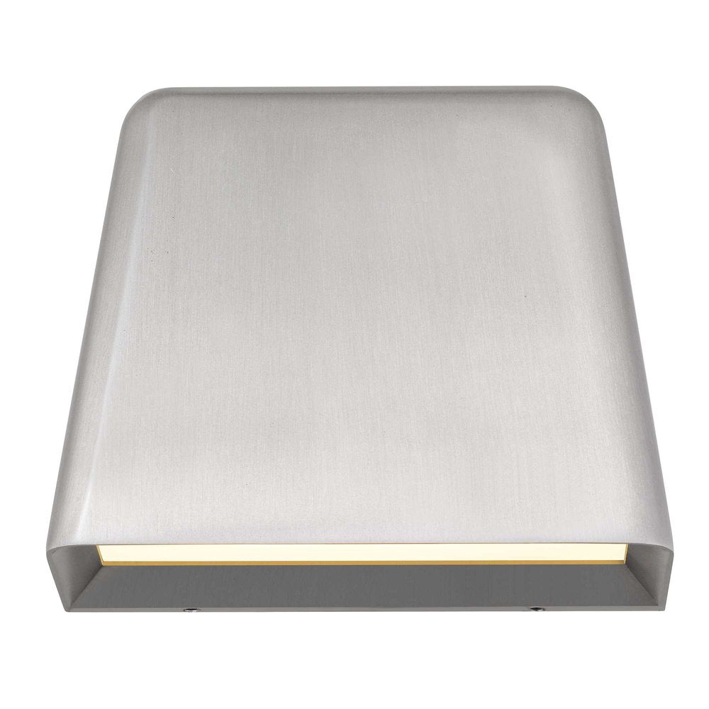 Silver LED Dimmable Outdoor Hanging Light - 4.63" H x 5.50" W x 3.00" D