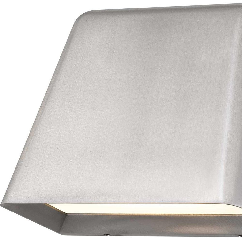Silver LED Dimmable Outdoor Hanging Light - 4.63" H x 5.50" W x 3.00" D