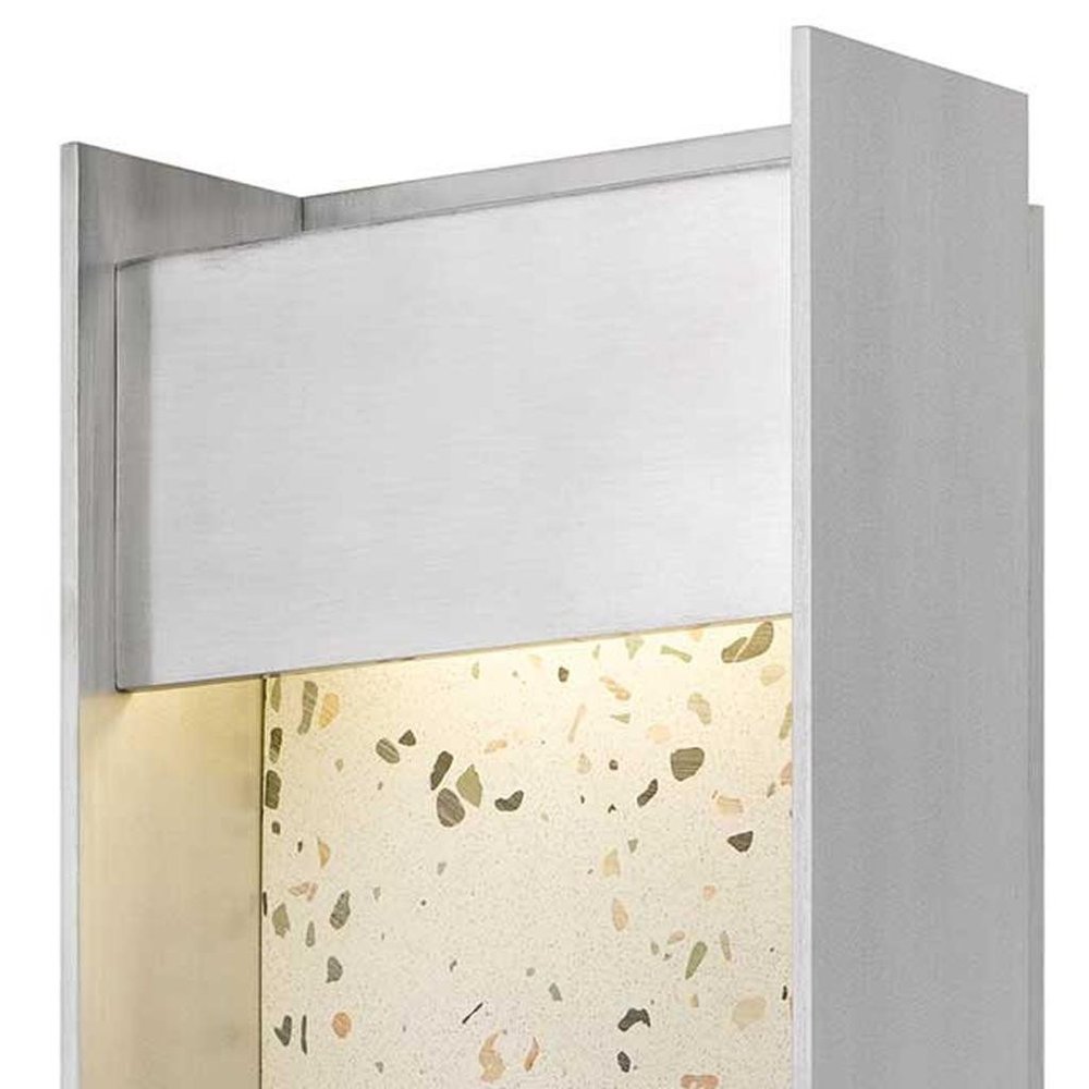 Silver LED Dimmable Outdoor Hanging Light - 20.00" H x 6.00" W x 3.38" D on a white background
