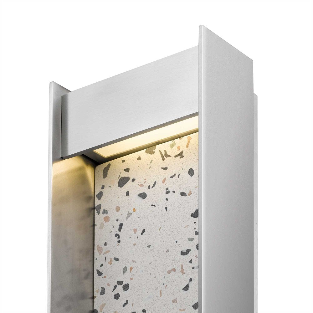 Silver LED Dimmable Outdoor Hanging Light - 20.00" H x 6.00" W x 3.38" D