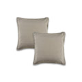 Set of Two 22" X 22" Gray Lumbar Cotton Throw Pillow Covers on a white background