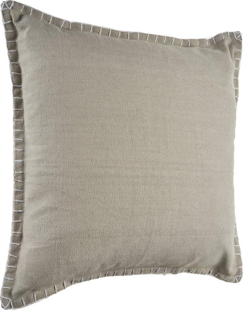 Set of Two 22" X 22" Gray Lumbar Cotton Throw Pillow Covers