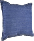 Set of Two 22" X 22" Blue Lumbar Cotton Throw Pillow Covers on a white background