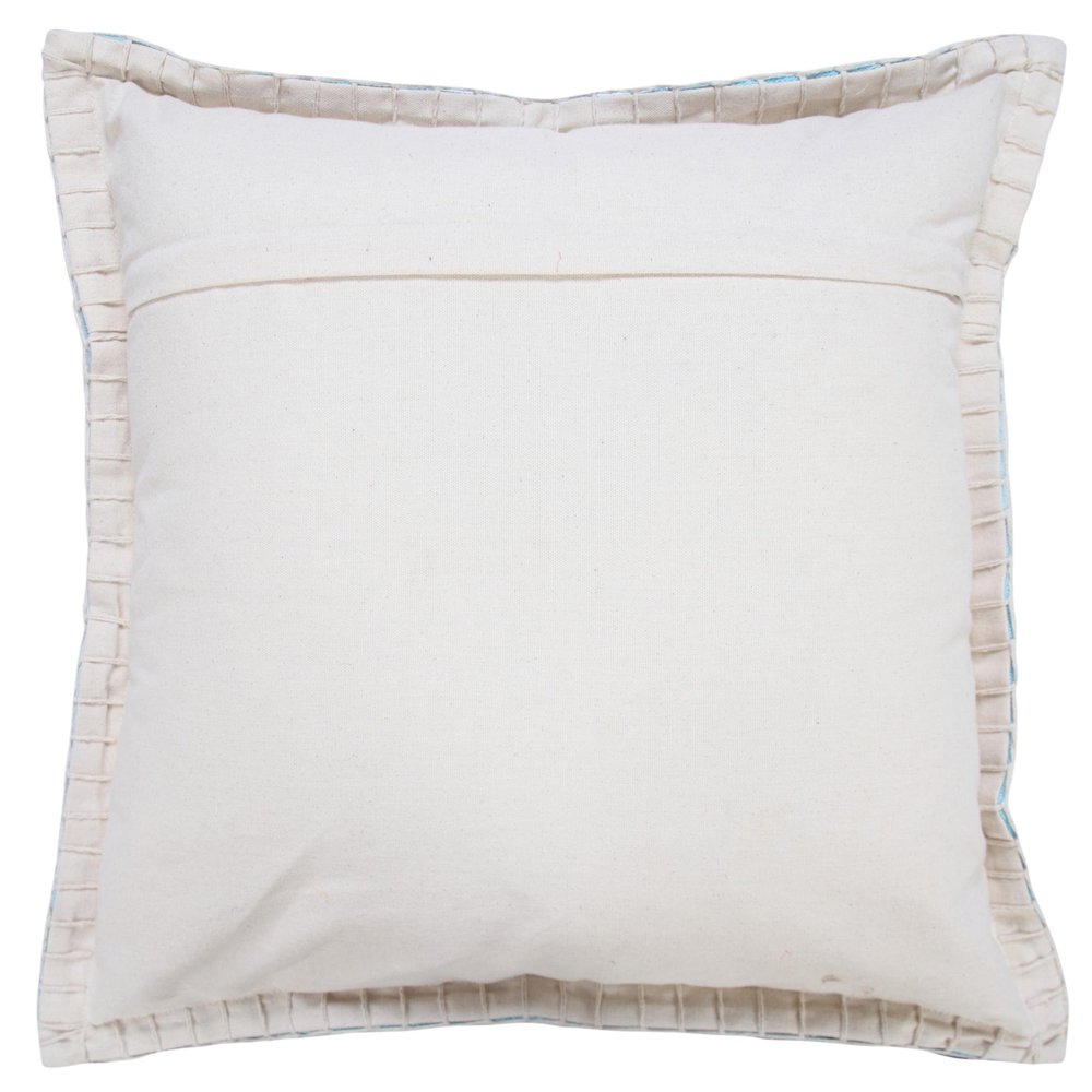 Set of Two 20" X 20" Blue Lumbar Cotton Throw Pillow Covers