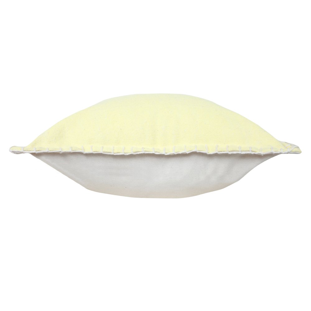 Set of Two 20" Yellow Cotton Throw Pillows