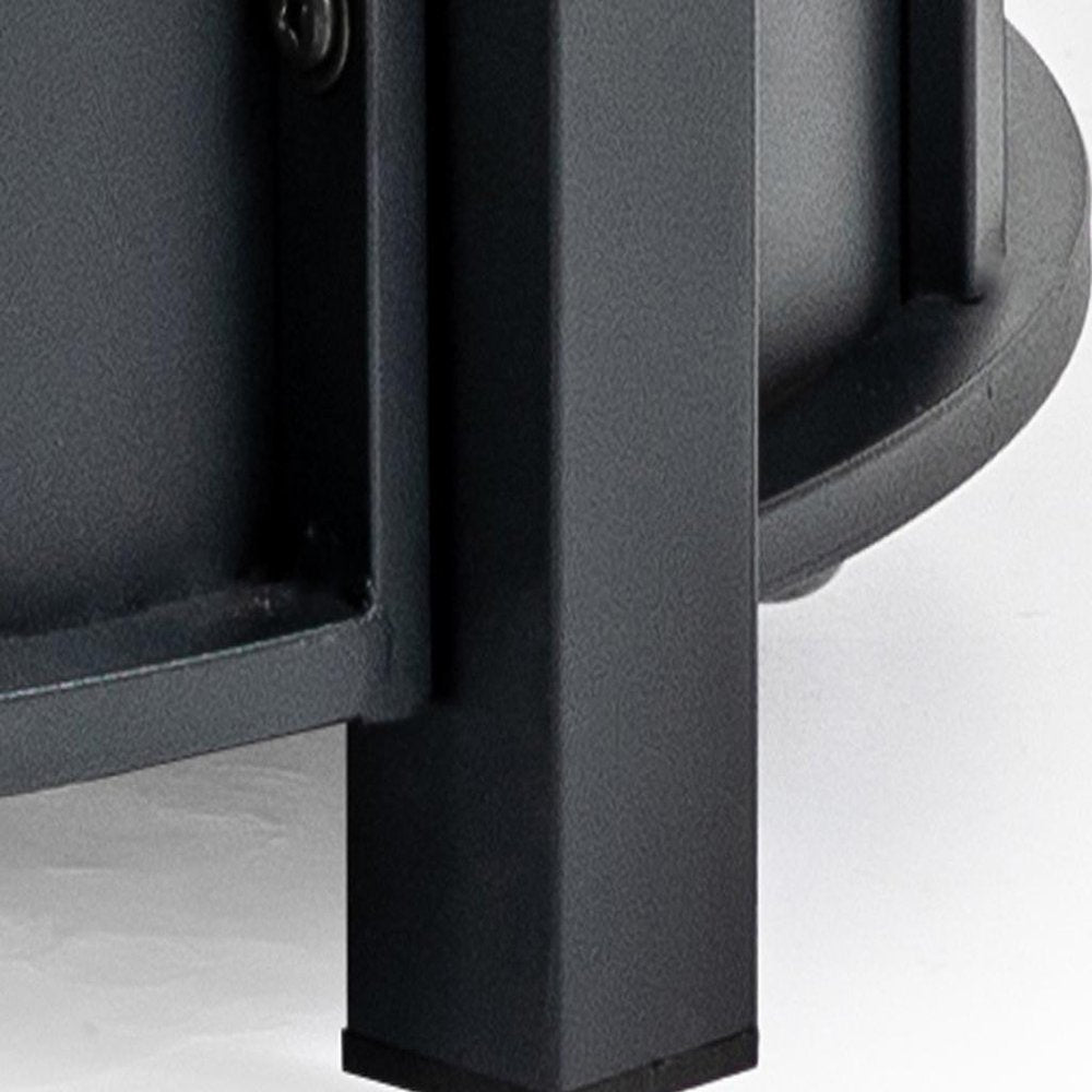 50000 BTU 30" Black Steel Propane Column Fire Pit With Cover