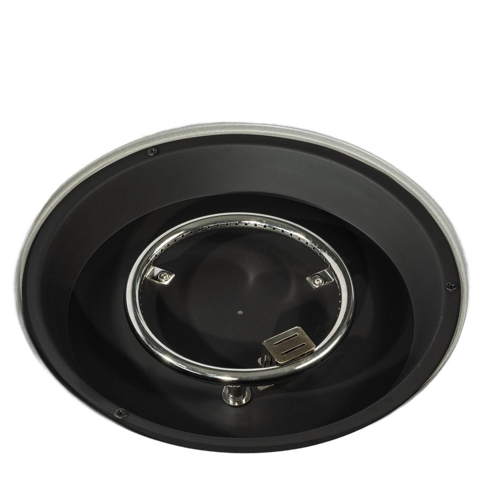 50000 BTU 37" Gray Steel Propane Round Fire Pit With Cover