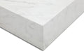 55" White Genuine Marble Block Coffee Table
