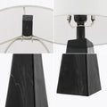 Set of Two 21" Black Novelty Table Lamps With Empire Shades