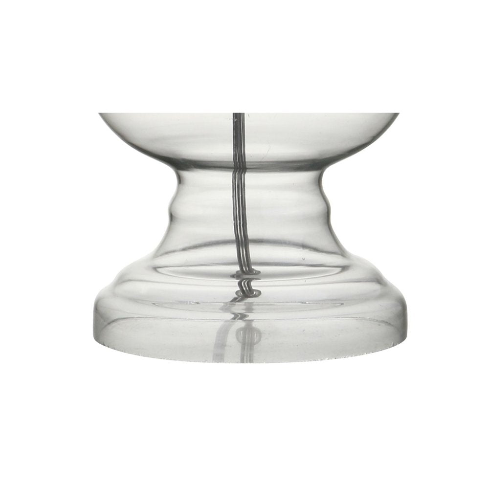 Set of Two 29" Clear Novelty Table Lamps With Drum Shades