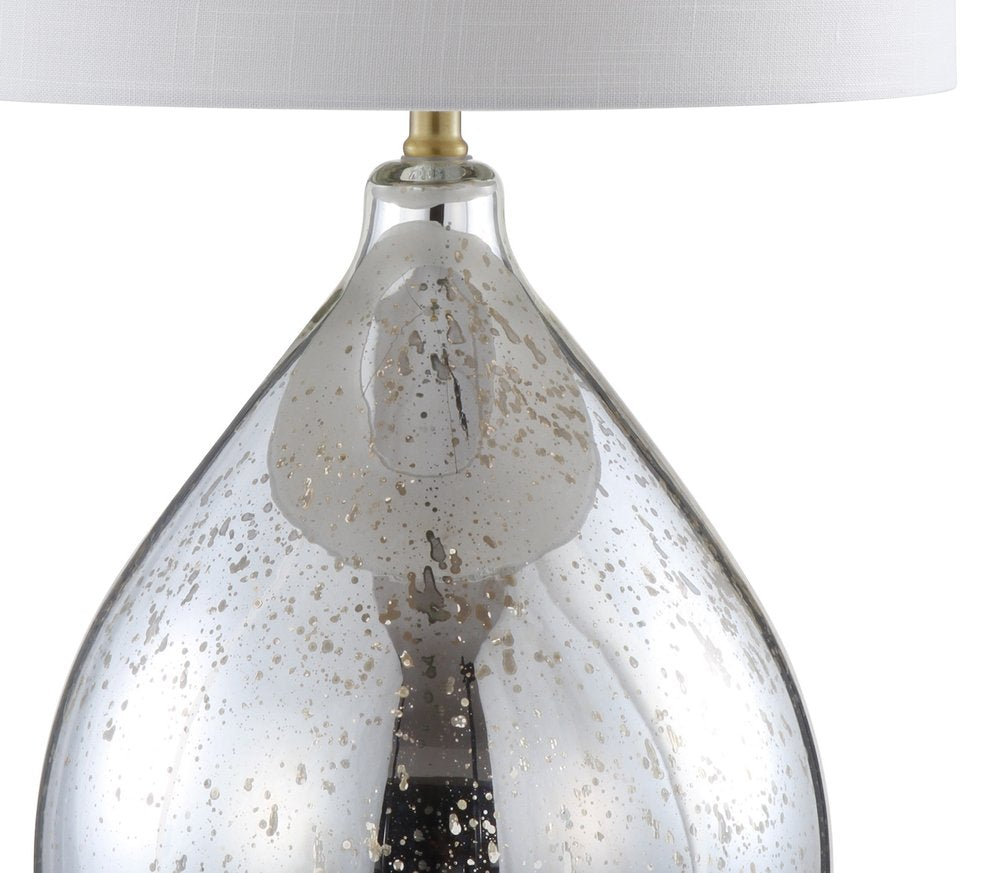 31" Gold Novelty Table Lamp With Globe Shade. Table lamp isolated on a plain white background.