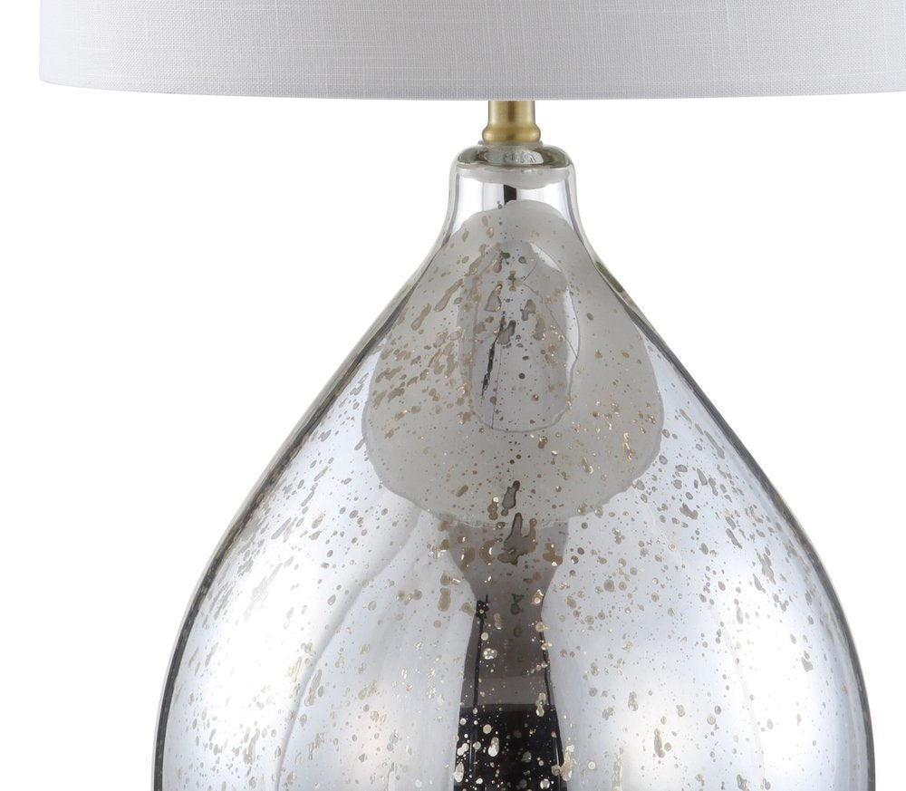 31" Gold Novelty Table Lamp With Globe Shade. Table lamp isolated on a plain white background.