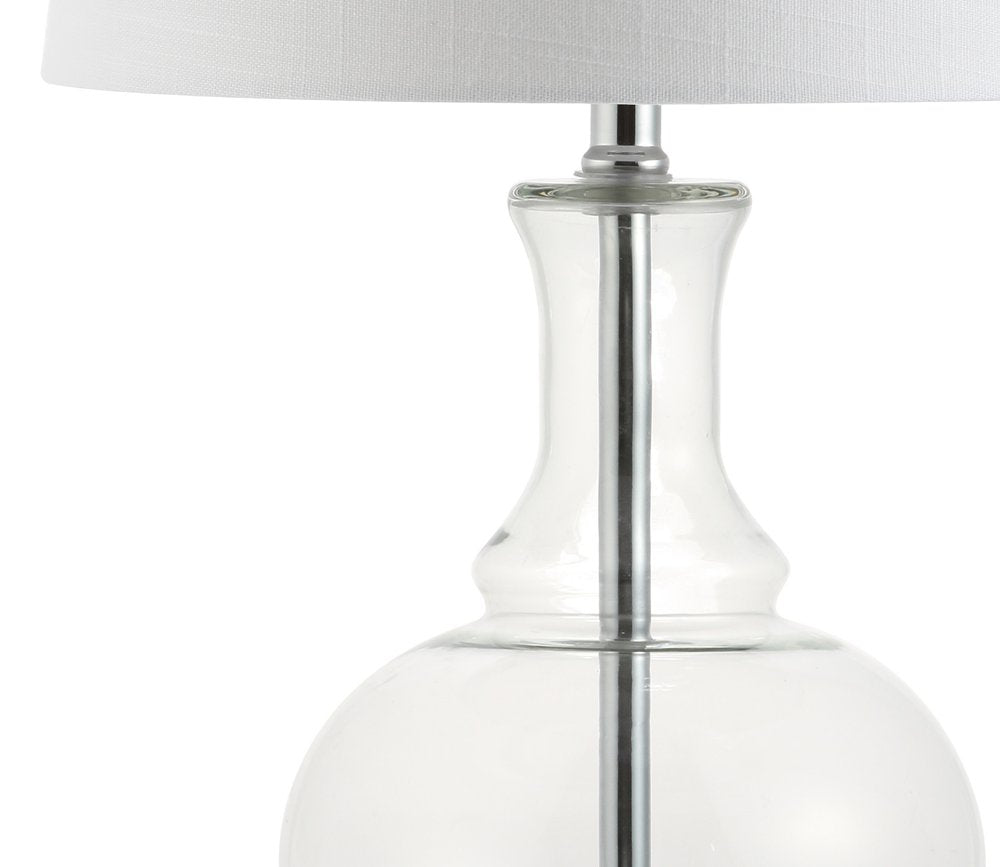 Set of Two 25" Silver Novelty Table Lamps With Drum Shades