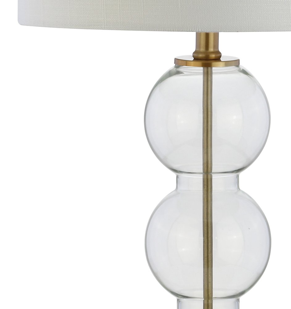 Set of Two 27" Gold Novelty Table Lamps With Drum Shades