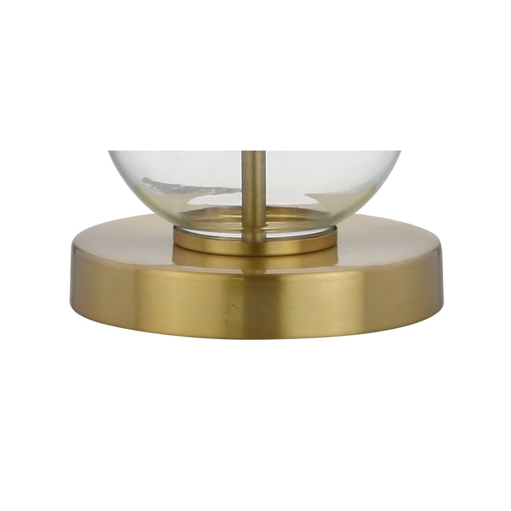 Set of Two 27" Gold Novelty Table Lamps With Drum Shades