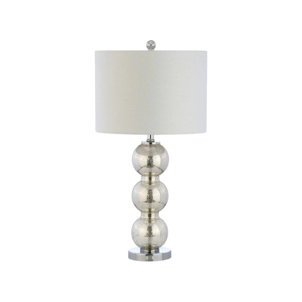 Set of Two 27" Silver Novelty Table Lamps With Drum Shades - SKU 715770