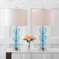 Set of Two 27" Silver Novelty Table Lamps With Drum Shades close-up detail