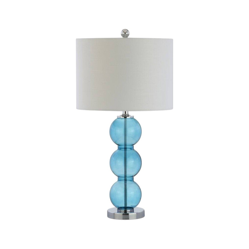 Set of Two 27" Silver Novelty Table Lamps With Drum Shades on a white background