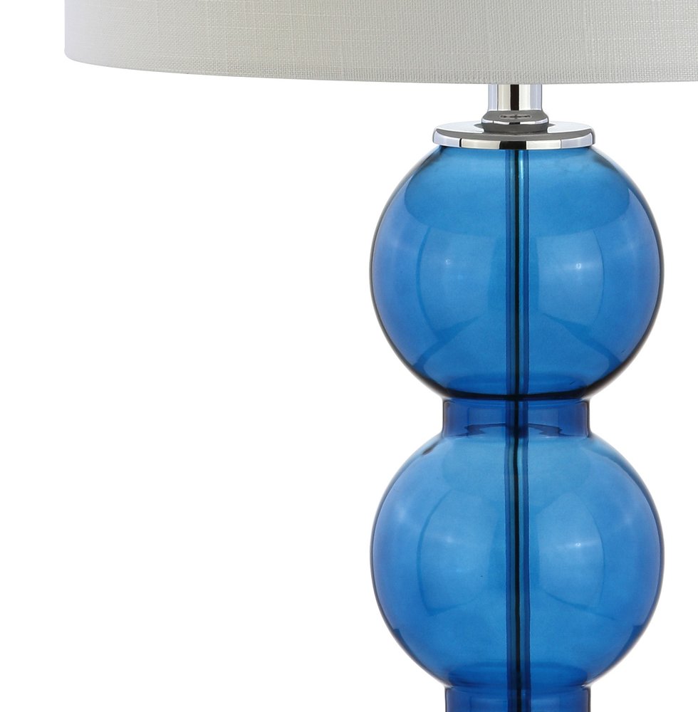 Set of Two 27" Silver Novelty Table Lamps With Drum Shades