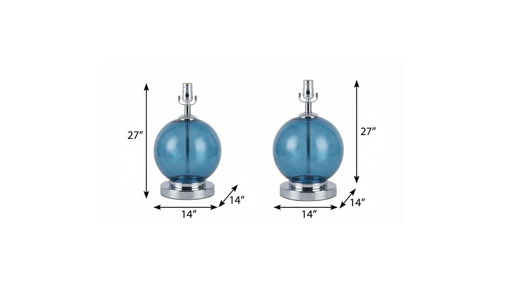 Set of Two 27" Silver Novelty Table Lamps With Drum Shades on a white background