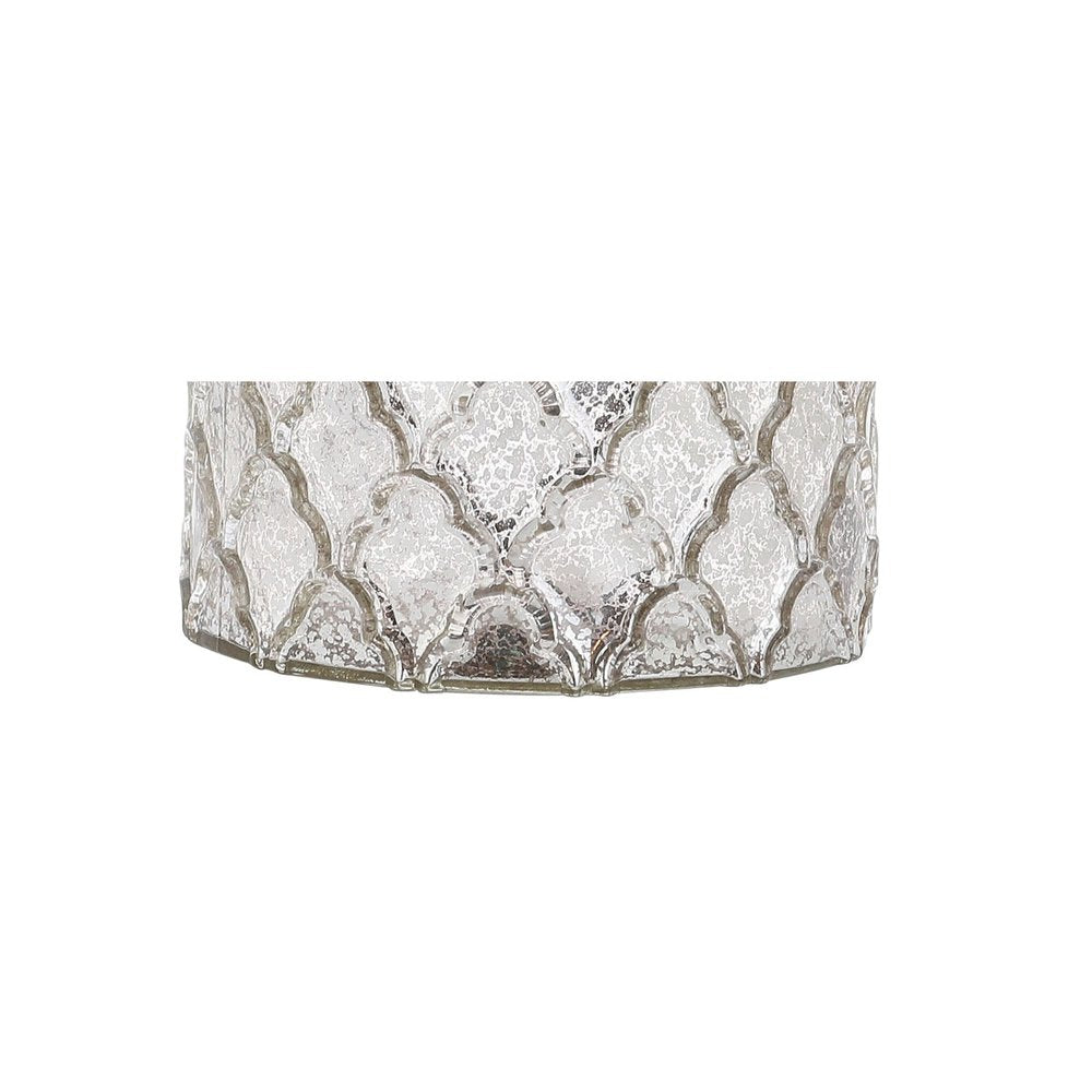 Set of Two 25" Silver Table Lamps With Drum Shades