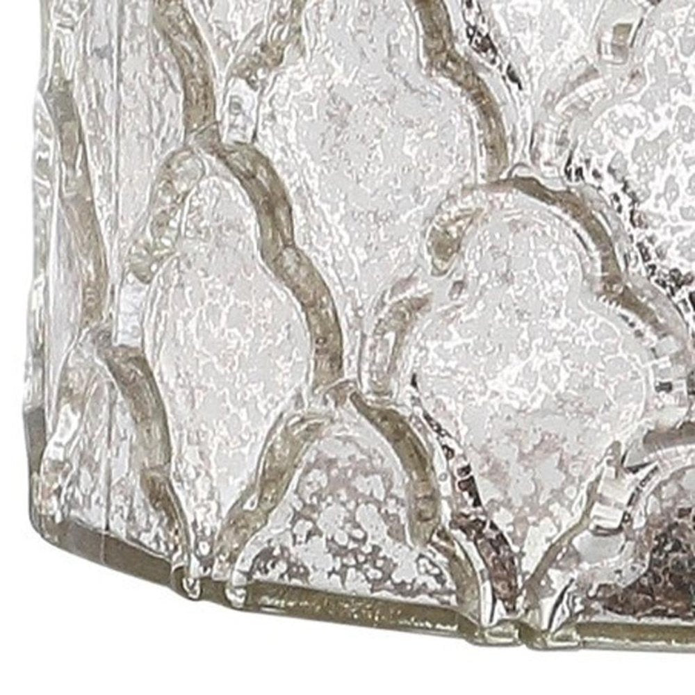 Set of Two 25" Silver Table Lamps With Drum Shades